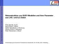 Rekonstruktion von SUSY-Modellen und ihrer Parameter ... - LHC/ILC