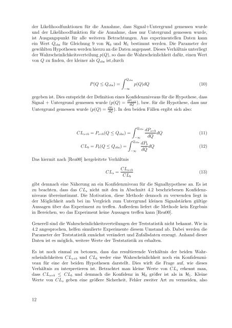 Implementierung der CLs-Methode in ROOT zur statistischen ...