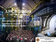 PI/LHCb presentation - LHCb - Cern