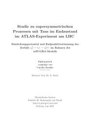 Studie zu supersymmetrischen Prozessen mit Taus im ... - LHC/ILC