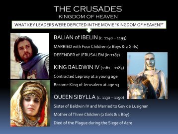 Lesson #18 The Crusades