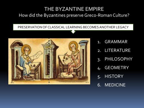 THE BYZANTINE EMPIRE - Loganville High School