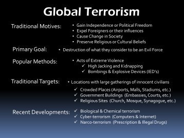 Lesson #63 Global Terrorism