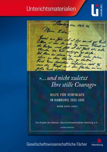 Handreichung „Hilfe für Verfolgte in Hamburg 1933-1945“