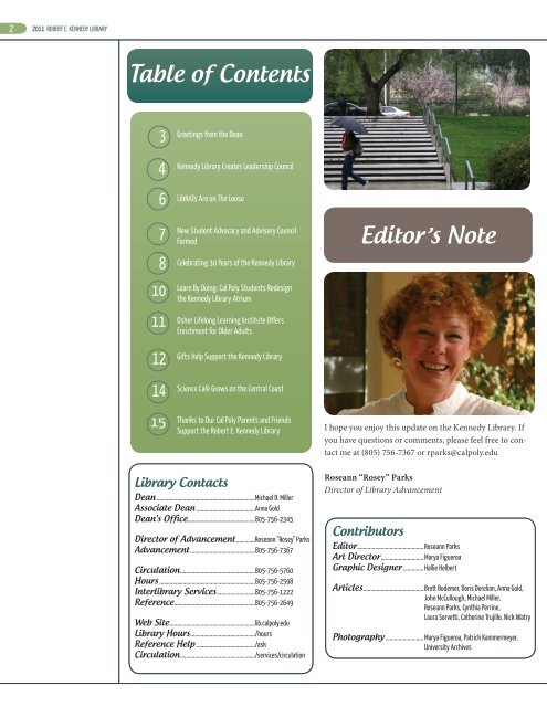 Annual Publication - Robert E. Kennedy Library - Cal Poly San Luis ...