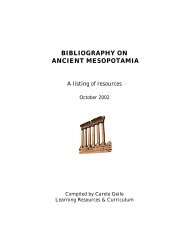 Bibliography on ancient mesopotamia