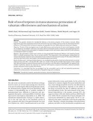 Role of novel terpenes in transcutaneous permeation of valsartan ...