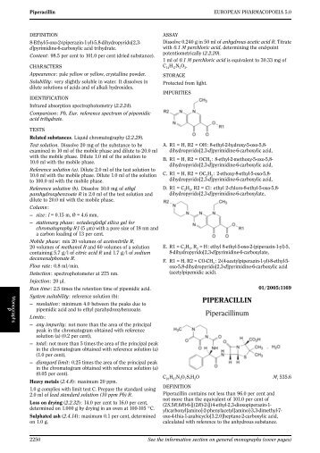 PIPERACILLIN Piperacillinum