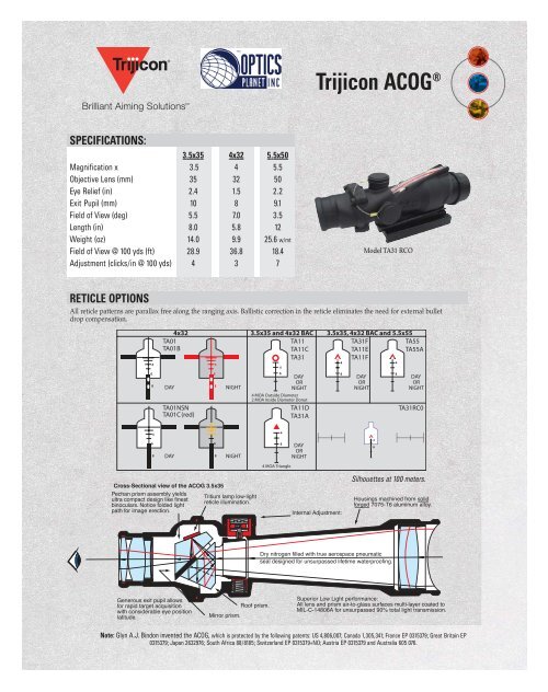 ACOG Brochure.LO2 (Page 2) - OpticsPlanet.com