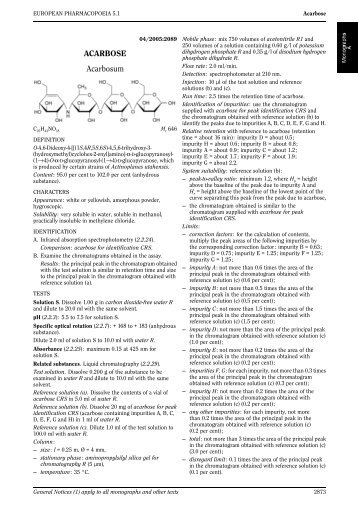 ACARBOSE Acarbosum