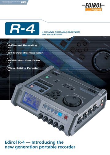 EDIROL R-4 Brochure - Roland