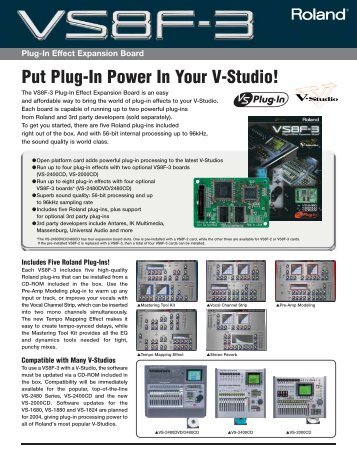 Put Plug-In Power In Your V-Studio! - Roland