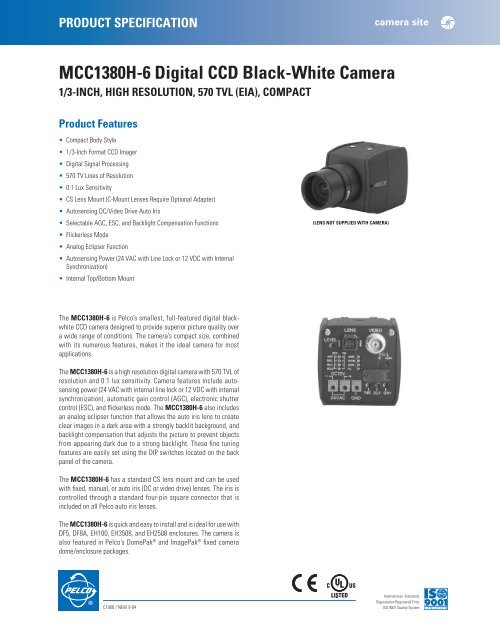 MCC1380H-6 Digital CCD Black-White Camera