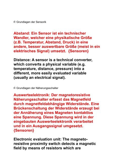 Leseprobe: Suche nach Fachtexten (Technisches Englisch fuer elektrotechnische elektronische mechatronische informationstechnische Berufe)