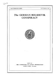 The GERMAN-BOLSHEVIK CONSPIRACY