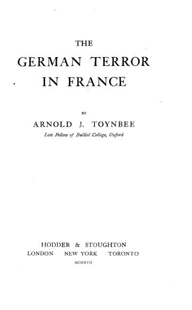 The German terror in France