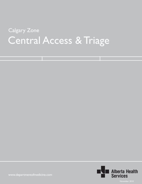 Calgary Zone Central Access & Triage - Alberta Health Services