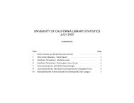 2002-03 Statistics - UC Libraries - University of California