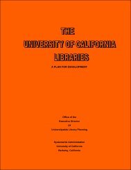 The University of California Libraries: A Plan for Development (1977)