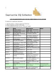 list of manuscripts held in the capricornia cq - Library