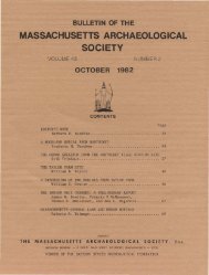 Bulletin of the Massachusetts Archaeological Society, Vol. 43, No. 2 ...