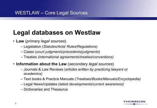 Researching with Westlaw - Library