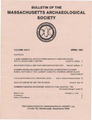 Bulletin of the Massachusetts Archaeological Society, Vol. 54, No. 1 ...