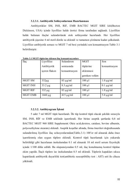 yöremizde izole edilen mycobacterium tuberculosis suşlarında ...