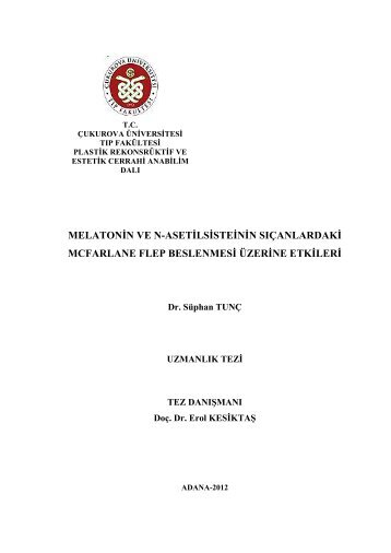 melatonin ve n-asetilsisteinin sıçanlardaki mcfarlane flep ...