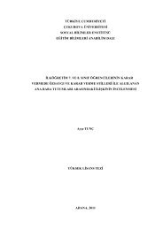Turkiye Cumhuriyeti Cukurova Universitesi Sosyal Bilimler