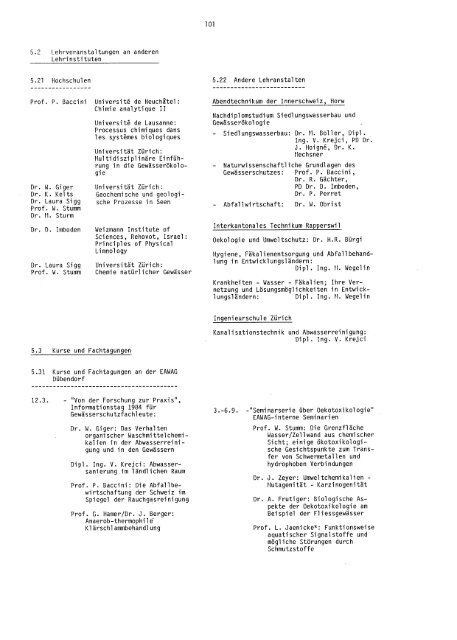 EIDG. TECHNISCHE HOCHSCHULEN Eidg. Anstalt für ...