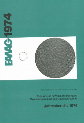 IIIMIJahresbericht 1974 - Eawag-Empa Library