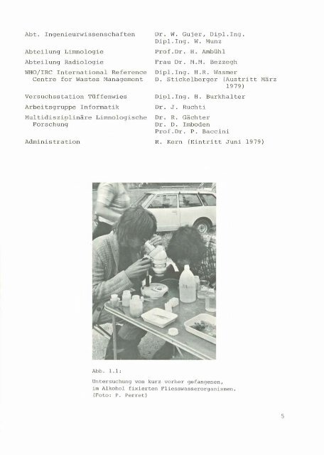Jahresbericht 1979 - Eawag-Empa Library