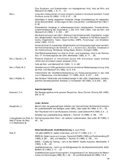 Jahresbericht 1985 - Eawag-Empa Library