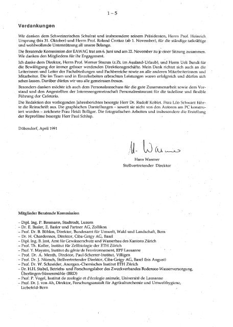 Jahresbericht 1990 - Eawag-Empa Library