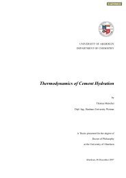 Thermodynamics of Cement Hydration - Eawag-Empa Library