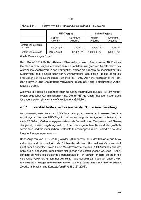 Texte 27/2009: Einfluss von RFID-Tags auf die Abfallentsorgung ...