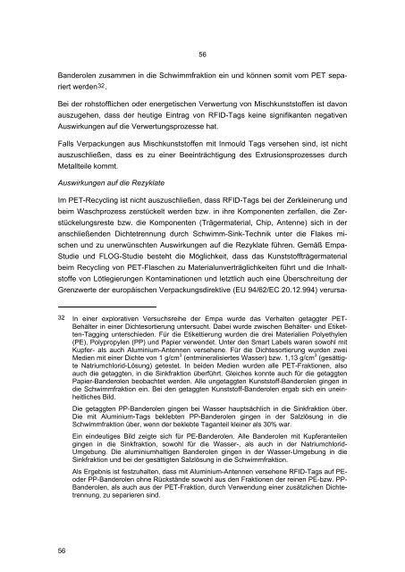 Texte 27/2009: Einfluss von RFID-Tags auf die Abfallentsorgung ...