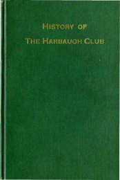 The HARBAUGH CLUB - Franklin & Marshall College Library