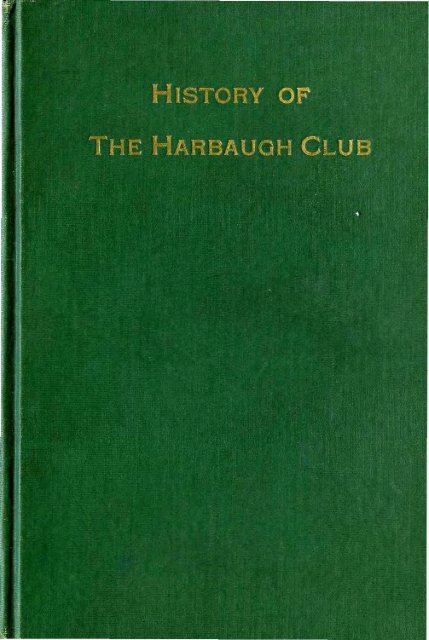 The HARBAUGH CLUB - Franklin & Marshall College Library