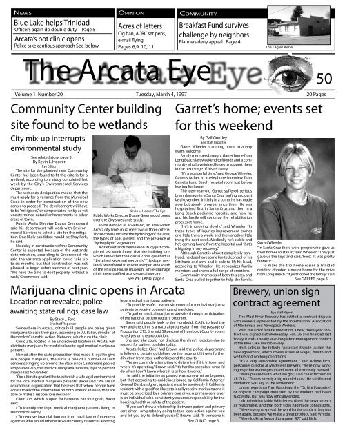 Garret's home; events set for this weekend - HSU Library - Humboldt ...