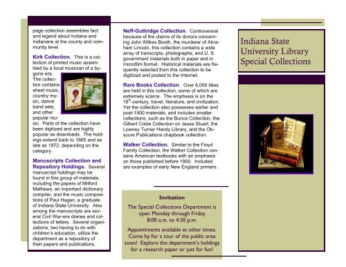 PDF version - Cunningham Memorial Library - Indiana State University
