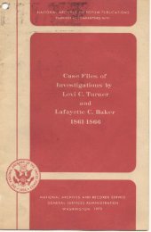 Case Files of Investigations by Levi C. Turner and Lafayette C ...