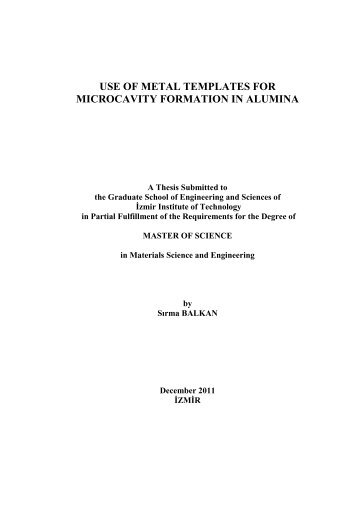 use of metal templates for microcavity formation in alumina