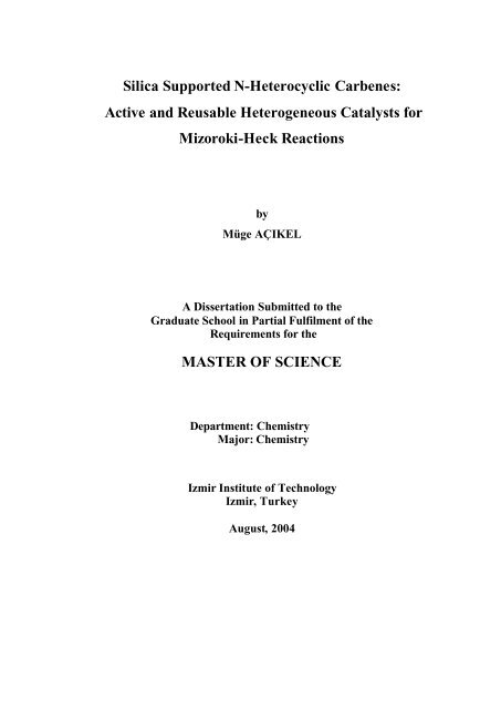 Silica Supported N Heterocyclic Carbenes Active And Reusable