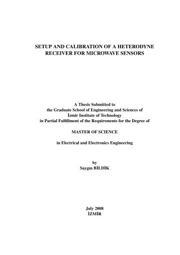 setup and calibration of a heterodyne receiver for microwave sensors