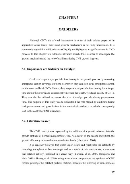 the effects of oxidizers on the diameters of the carbon nanotubes ...