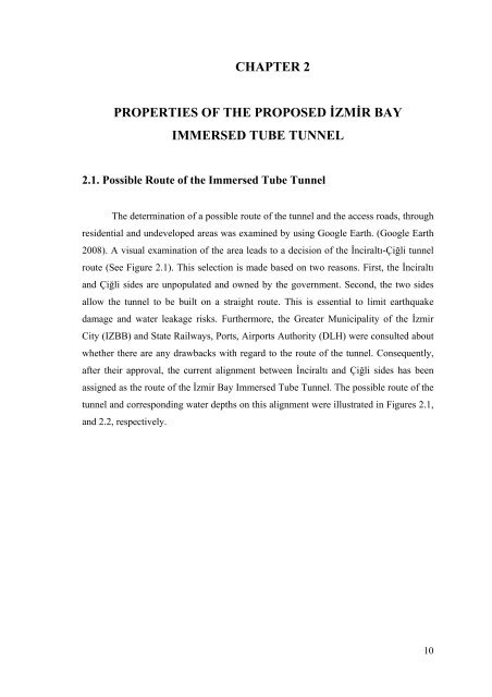 preliminary design and analysis for an immersed tube tunnel across