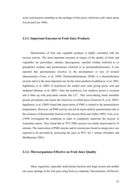 UV DISINFECTION OF SOME OF THE FRUIT JUICES