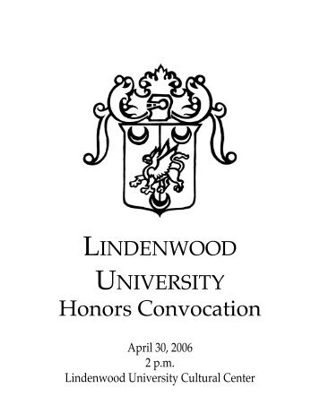 2006 Honors Convocation.pdf - Library - Lindenwood University